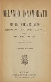Cover of: Orlando innamorato by Matteo Maria Boiardo