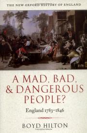 Cover of: A Mad, Bad, and Dangerous People?: England, 1783-1846