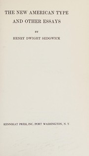 Cover of: The new American type by Sedgwick, Henry Dwight