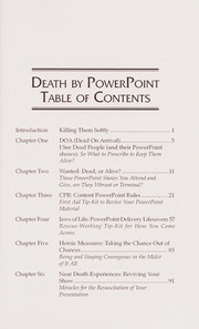 Cover of: Death by Powerpoint: how to avoid killing your presentation and sucking the life out of your audience