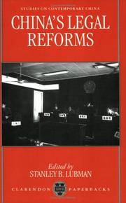 Cover of: China's legal reforms by edited by Stanley Lubman.