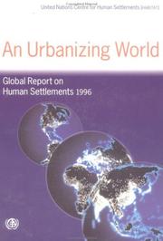 Cover of: An urbanizing world by United Nations Centre for Human Settlements (HABITAT).