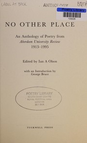 Cover of: No other place: an anthology of poetry from Aberdeen University review, 1913-1995