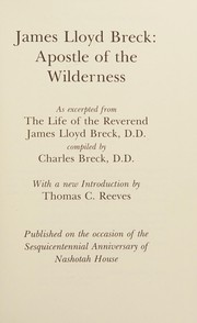 Cover of: James Lloyd Breck: Apostle of the Wilderness