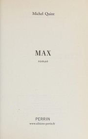 Cover of: Max: roman
