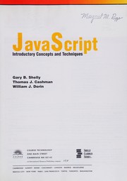 Cover of: Java Script Introductory Concepts and Techniques