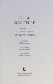 Cover of: Slow sculpture