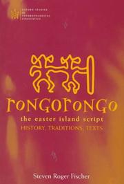 Cover of: Rongorongo: The Easter Island Script: History, Traditions, Text (Oxford Studies in Anthropological Linguistics, 14)