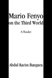 Cover of: Mario Fenyo on the Third World by Abdul Karim Bangura