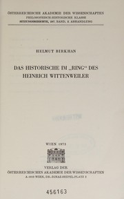 Cover of: Das Historische im "Ring" des Heinrich Wittenweiler.