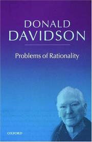Cover of: Problems of rationality by Donald Herbert Davidson