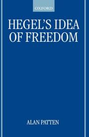 Cover of: Hegel's Idea of Freedom (Oxford Philosophical Monographs)