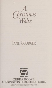 Cover of: A Christmas waltz by Jane Goodger (Blackwood)