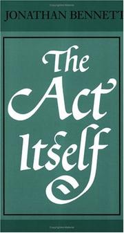 Cover of: The Act Itself | Jonathan Bennett