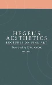 Cover of: Aesthetics by Georg Wilhelm Friedrich Hegel