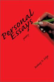 Cover of: Personal Essays: Poetry