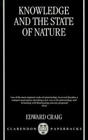 Cover of: Knowledge and the State of Nature: An Essay in Conceptual Synthesis