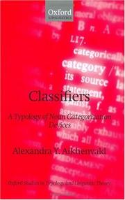 Cover of: Classifiers by Alexandra Y. Aikhenvald