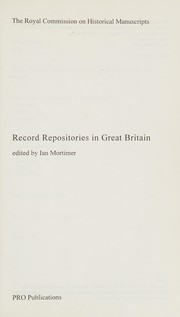 Cover of: Record repositories in Great Britain