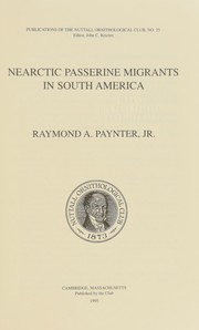 Cover of: Nearctic passerine migrants in South America