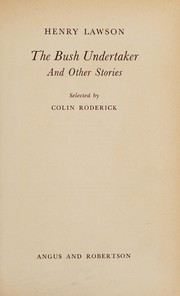 Cover of: The bush undertaker and other stories