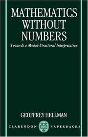 Cover of: Mathematics without Numbers | Geoffrey Hellman