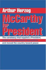 Cover of: McCarthy for President by Arthur Herzog
