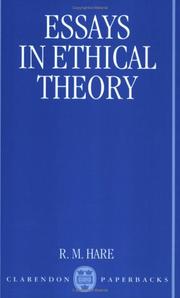 Cover of: Essays in Ethical Theory