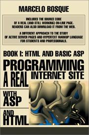 Cover of: Programming a Real Internet Site With Asp and Html | Marcelo Bosque