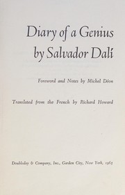 Journal d'un génie by Salvador Dalí