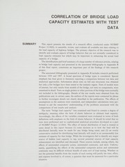 Cover of: Correlation of bridge load capacity estimates with test data