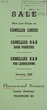 Cover of: Sale, new low prices on camellia lines: camellias b & b, rare varieties : camellias b & b for landscaping