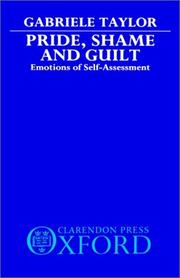 Cover of: Pride, shame, and guilt: emotions of self-assessment