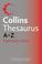 Cover of: Collins Paperback Thesaurus A-Z
