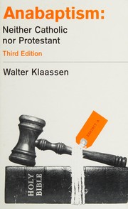 Cover of: Anabaptism by Walter Klaassen