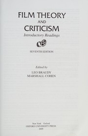 Cover of: Film theory and criticism: introductory readings