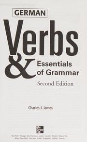 Cover of: German verbs & essentials of grammar