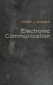 Cover of: Electronic communication. by Robert L. Shrader