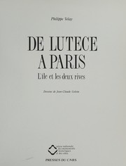 Cover of: De Lutèce à Paris by Philippe Velay