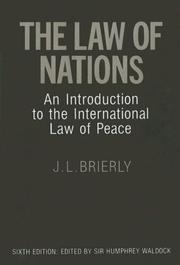 Cover of: The law of nations