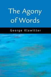 Cover of: The Agony of Words