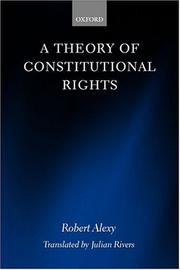 Cover of: A Theory of Constitutional Rights