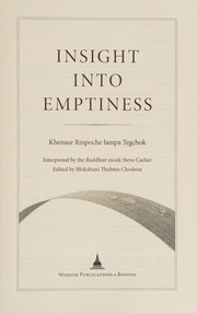 Cover of: Insight into emptiness