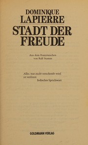 Cover of: Stadt der Freude by Dominique Lapierre