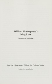 Cover of: William Shakespeare's King Lear: without the potholes
