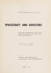 Cover of: Spacecraft and boosters by Kenneth William Gatland