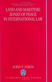 Cover of: Land and Maritime Zones of Peace in International Law (Oxford Monographs in International Law)