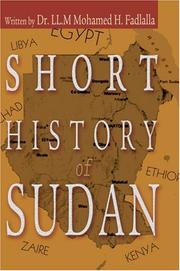 Cover of: Short History of Sudan by Dr. LL.M Mohamed H. Fadlalla