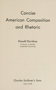 Cover of: Concise American composition and rhetoric.