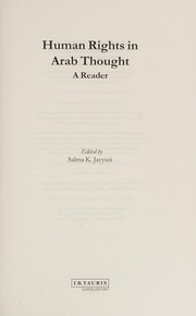 Human Rights in Arab Thought by Salma Khadra Jayyusi